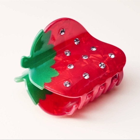 NWT Kate Spade Strawberry Claw Clip - Picture 2 of 3
